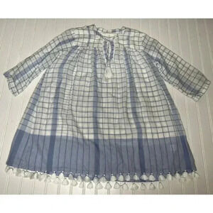 Roller Rabbit Women's Cotton Tunic Top Tassel Small Anthropologie